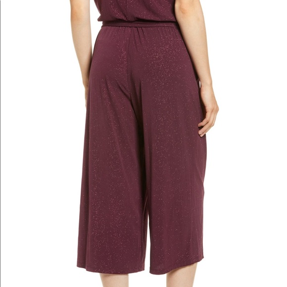 Michael Kors Burgundy Sparkle Jumpsuit, Sz M - Picture 12 of 16